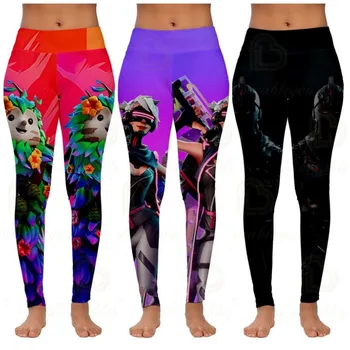 Joc Fortnite Femeie Seamless Legging de Moda de Imprimare 3d Yoga Pantaloni Sport Lungime Completă Antrenament Jambiere pentru Fittness Yoga Jambiere