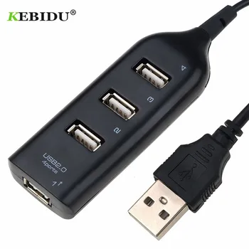 kebidu mai Nou Hi-Speed 4-Port USB Splitter Adaptor Mini USB 2.0 Adaptor Pentru Laptop, PC, Notebook-uri Pentru Hard Disk-uri Portabile