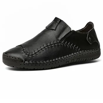livrare gratuita Bărbați plat Mazăre Pantofi nouă versiune casual foarte capra piele de moda de conducere pantofi din piele pantofi