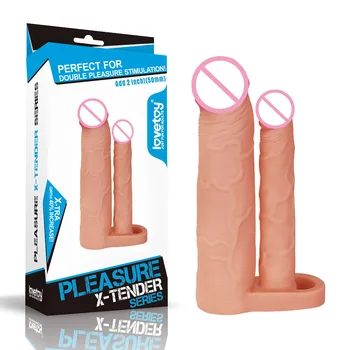 Lovetoy Plăcere X-Tender Dublu Penis Maneca Dubla Penetrare Sex Anal Extindere Penisului Penis Sleeve Adult Produs