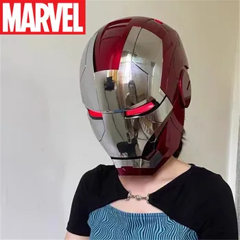 Marvel MK5 Electric Casca Ironman Cosplay Iron Man de Deschidere, de Închidere Chineză engleză Voice Control de la Distanță Cadou de Crăciun de Jucărie pentru Adulți