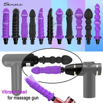 Masaj Arma Capete de vibrații vibrator penis sex jucării pentru adulți silicon cap VIBRAT pentru Fascia arma percuție Vibratoare pentru Om de sex Feminin