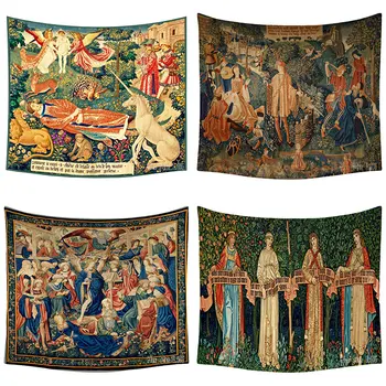 Medieval Tribunal Din Paris A Renașterii Religia Clasică Pictura Arta Design Tapiserie De Perete De Arta Decor Acasă