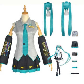 Miku Vocaloid Femei Peruca Costum Viitor Miku Cosplay Costum pentru Incepatori de sex Feminin Costum de Halloween