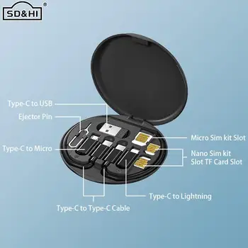 Mini Gadget-uri Digitale de Stocare Cutie Încărcător de Baterie Digital Portabil de Călătorie Sac Multifuncțional Portabil EVA Cablu de Date de Stocare Set
