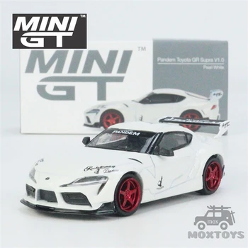 MINI GT 1:64 Pandem Toyota GR Supra V1.0 Pearl White LHD turnat sub presiune Model de Masina