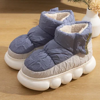 Moda pentru Bărbați Cizme de Zăpadă de Iarnă 2022 Nor de Bumbac Pantofi Exterior Uzură, Anti-derapare Blană Cald Om Glezna Cizme Impermeabil Încălțăminte