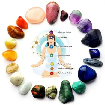Naturale 7 Culori/Set Yoga Piatră De Energie Chakra Piatră Neregulate Reiki De Vindecare Cristale De Piatră Șlefuită Pietre Individuale