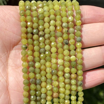 Naturale Fatetate Verde jad-ul Rotund Liber Distanțier Piatra Margele Pentru a Face Bijuterii Brățară Handmade 2 3 4mm