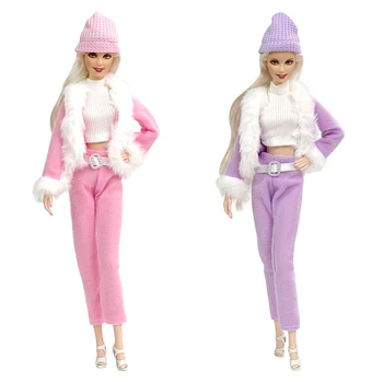 NK Set 2 Costum de Printesa Strat +Trouseres+Hat+Vesta Haine pentru Papusa Barbie Accessories1/6 BJD Haine Papusa Jucării