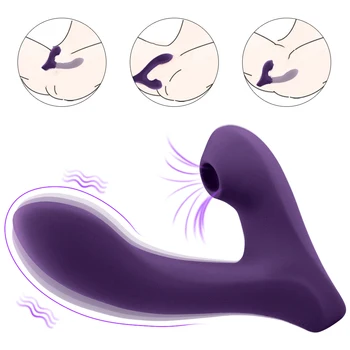 Noi 2in 1 Femei Vibrator Suge Vibratorul pentru Femei Stimulare Clitoris Vagin punctul G Feminin Penis artificial Vibratoare Jucarii Sexuale Pentru Femei
