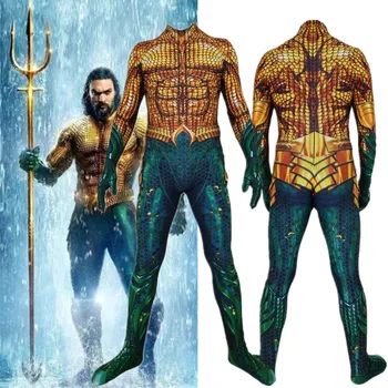 Noi Aquaman Arthur Curry Cosplay Costum De Super-Erou Zentai Bodysuit Costum De Costume De Halloween
