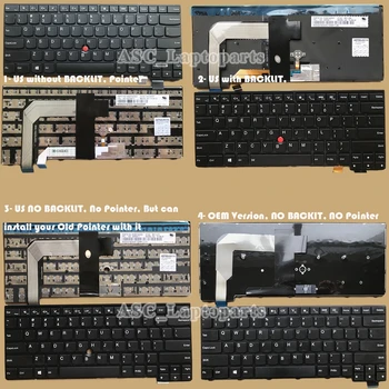 Noi NE-Tastatura QWERTY pentru Lenovo Thinkpad T460S T470S 01EN600 01YR046 Cadru Negru-Negru, iluminare din spate, Indicatorul