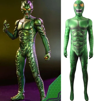 Norman Osborn Costum Demon Verde Diavolul Costum de Spandex Cosplay Costum Bărbați Băieți super-Erou Salopeta Zentai pentru Adulți și Copii