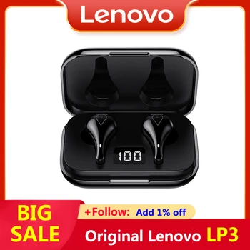 Original Lenovo LP3 TWS Căști Bluetooth Low Latență de Jocuri Auriculare Stereo Sport Căști de Anulare a Zgomotului Căști fără Fir