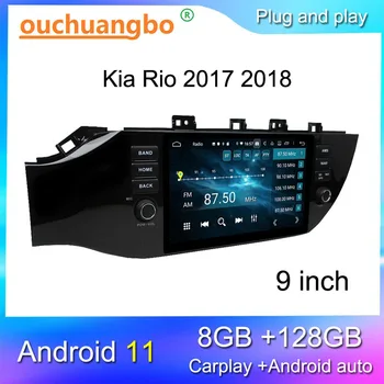 Ouchuangbo radio recorder pentru Kia Rio 2017 2018 Android 11 stereo media player, navigatie gps carplay