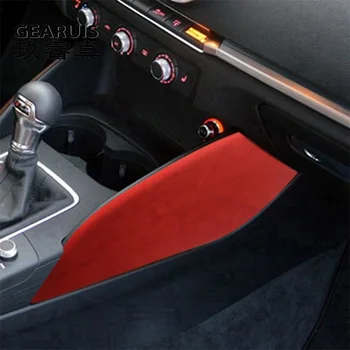 Piele de căprioară piele Ambalaj Mașină ABS Masina Consola centrala Ambele Panou Lateral Acoperire Autocolant Garnitura Pentru Audi A3 8V S3 Interior Accesorii Auto