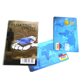 Plutitoare Card de Credit Trucuri Magice 2 buc Card de Credit + 1 Buc PVC Transparent Bar Recuzită Magie Magie Accesorii Close-Up Satge Jucarii
