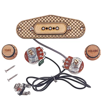 Preluare Kit de Cablare Piezo PIckup Sensibile Traductor de Transport Precablat Amplificator pentru Cutie de Trabucuri Chitare și Instrumente Acustice
