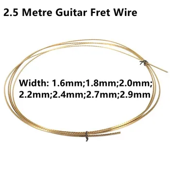 Radian Chitara Fret Wire 2,5 Metri Chitara cu Grif DIY Agita Sârmă de Alamă Lățime 1.6/1.8/2.0/2.2/2.4/2.7/2.9 mm Alamă Pentru Bass