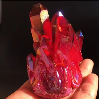 Rar și frumos exemplar de flacără roșie precursor cristal de cuarț grupuri de nunta de decorare acvariu