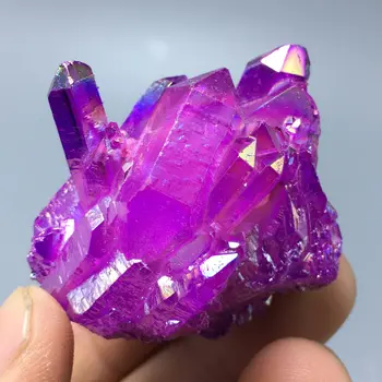 Rare frumoasa flacara violet aura cristal de cuarț cluster specimen