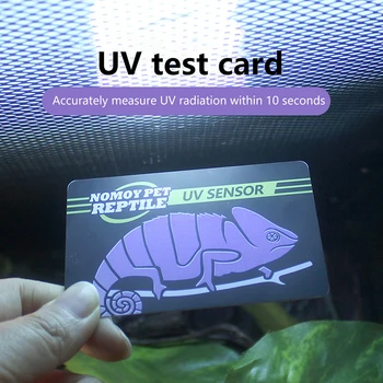 Reptile UVB Bec Lampa de Card de Test UV Teste de Hârtie Tester Metru Consumabile pentru animale de Companie broasca Testoasa Ultraviolete Test Tool