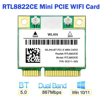 RTL8822CE 1200Mbps 2,4/5Ghz 802.11 AC Wifi Card de Rețea Mini Pcie Bluetooth 5.0 Suport Laptop/PC cu Windows 10/11