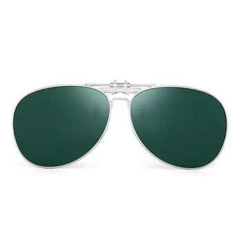 Runda Polarizati Clip-On ochelari de Soare Moda Pilot Femei Bărbați Filp-up ochelari de Soare UV400