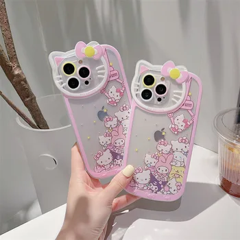 Sanrio Drăguț Hello Kitty Desene Animate Telefon Caz Pentru Iphone 11 12 13 Pro Max X Xs Xr Capac Rezistent La Șocuri
