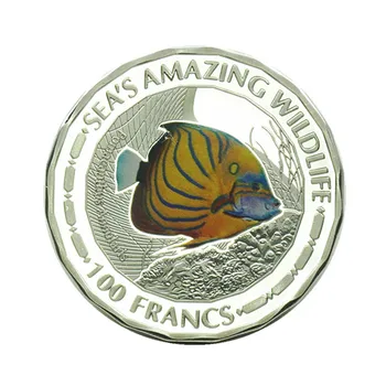 Scalari Monede Comemorative Mare e faunei Sălbatice Uimitor De 100 de Franci de Argint Republique Du Burundi