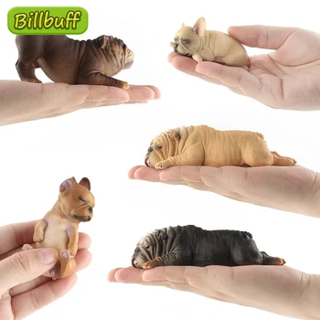 Simulare Animal Figura Bulldog Francez Câine De Companie Model De Colectie Figurine Jucarii Pentru Copii Figurine De Jucarie Pentru Copii Decor Acasă Cadou