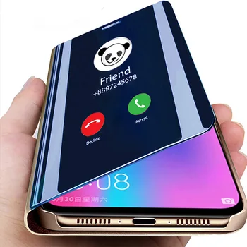 Smart Mirror Caz Flip Pentru Samsung S20 FE Ultra S10 S9 S8 S7 Edge Plus Telefon Caz Pentru Nota 20 10 9 8 J4 J6 A50 A70 A71 M31 Acoperi