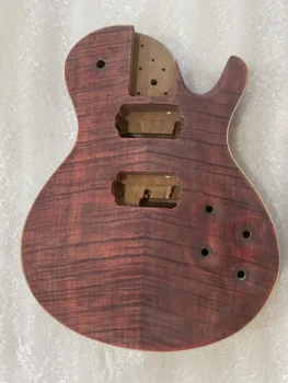 Stoc defecte roșu LP chitara electrica corp neterminate lemn de mahon arțar fabrica de produse realizate în china DIY chitara piese