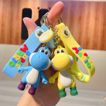 Super Mario Figura Anime Yoshi Kawaii Cinci Culori Breloc PVC Sac Breloc Ornament Accesorii Jucării pentru Copii Cadouri