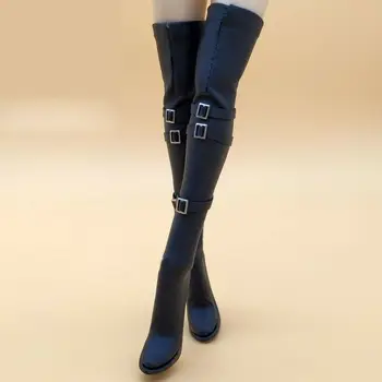 Tbleague 1/6 Sclae Neal Mecanice Epoca Negru cu Toc Înalt Cizme Solide de Pantofi de Model pentru 12in figurina Papusa Corpului