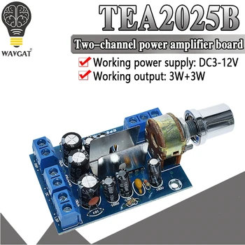 TEA2025B Mini Amplificator Audio de Bord Dual Stereo 2.0 Canal Amplificator de Bord Pentru PC Difuzor 3W+3W 5 V 9V 12V AUTO