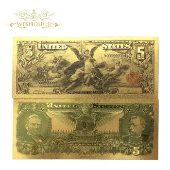 Toate Tip Nou America de Bancnote Colorate Aur a Bancnotelor Rare America de Dolari Placat cu Aur de Bancnote pentru Suveniruri
