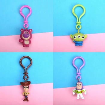 Toy Story 1buc Woody, Buzz Lightyear din PVC figurina Breloc Figura Cheie Inel Copil de Dus Ziua de Crăciun Jucării pentru Copii Cadouri