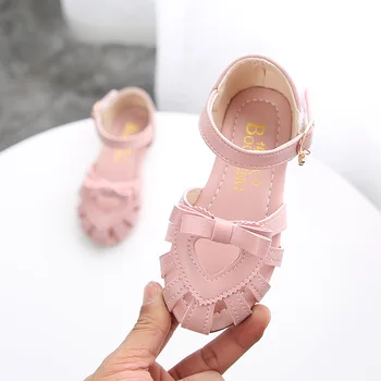 ULKNN Fată Copilul Sandale Solid Elegant Design de Inima Sandale Pantofi Pentru Copii Fete Plaja Vara Sandale Pantofi în aer liber