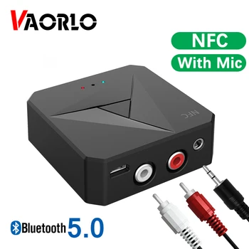 VAORLO NFC fără Fir Transmițător Receptor 2 In 1 Bluetooth 5.0 Adaptor Cu Microfon de 3,5 mm AUX Muzica Stereo Pentru Căști TV
