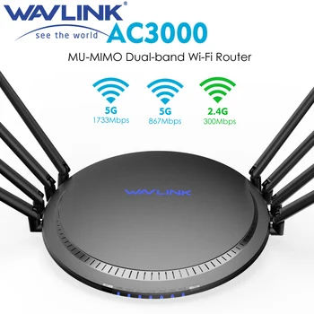 Wavlink AC3000 Gigabit Wireless Router WIFI Long Range Extender Wi-fi Amplificator de Semnal de Rapel USB3.0 Tri-Band 2.4 G 5GHz UE Plug