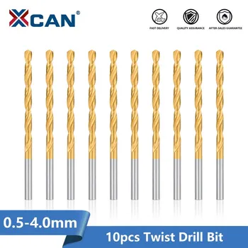 XCAN Twist Drill Bit 0.5-4.0 mm HSS Burghiu Metal Gaura de Tăiere Acoperită cu Staniu pentru prelucrarea Lemnului Scule pentru Oțel Inoxidabil Metal Burghie