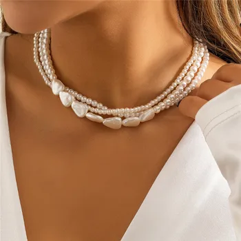 ZOSHI Elegant Multistrat Colier de Perle Pentru Femei Declarație de Moda Colier Gulere de Mireasa Petrecerea de Nunta Cadouri Bijuterii